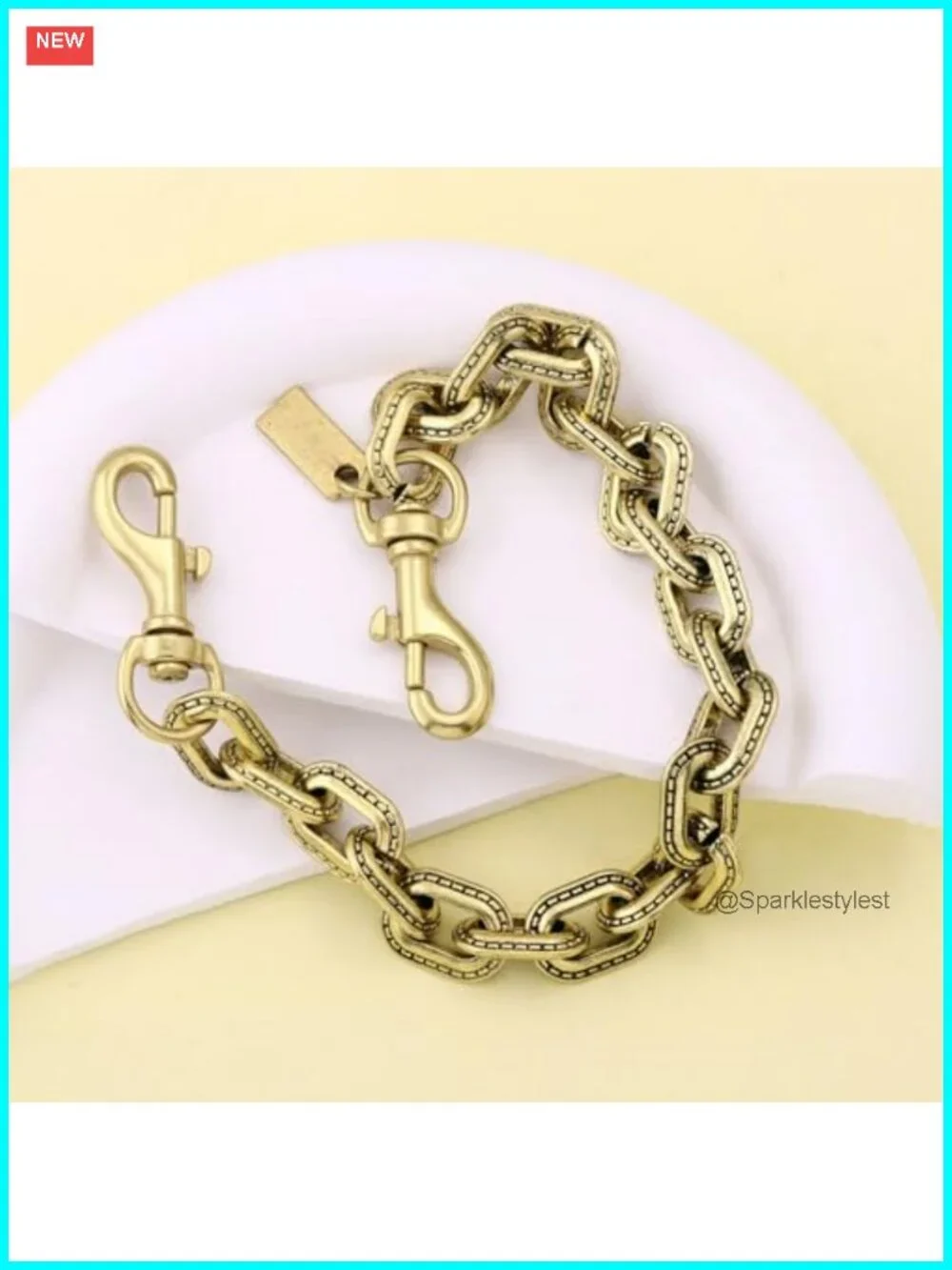 Zinc Alloy Bag Charm Chain Purse Extender Snap Hook Link 10
